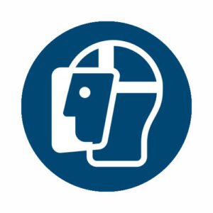 Gesichtsschutz benutzen