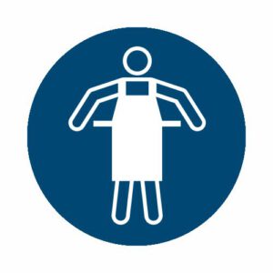 Schutzschürze benutzen