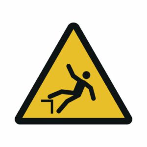 Warnung vor Absturzgefahr
