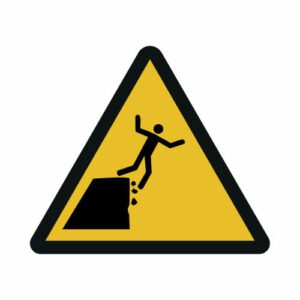 Warnung vor instabiler Klippenkante