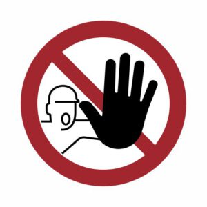 Verbotszeichen - Zutritt für Unbefugte verboten