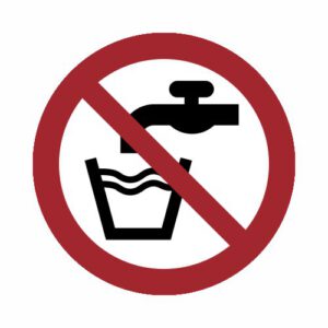 Verbotszeichen - Kein Trinkwasser