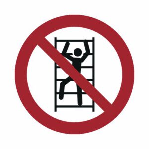 Verbotszeichen - Aufsteigen verboten leiter