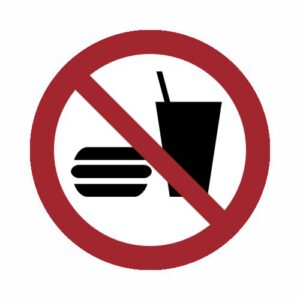 Verbotszeichen - Essen und Trinken verboten