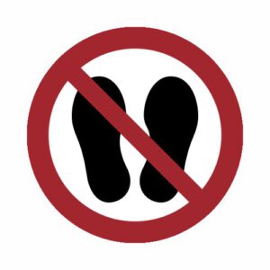 Verbotszeichen - Betreten der Fläche verboten