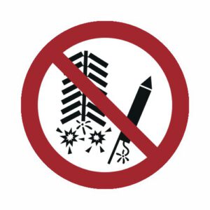 Verbotszeichen - Feuerwerk zünden verboten