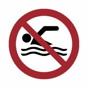 Verbotszeichen - Schwimmen verboten