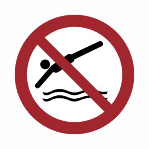 Verbotszeichen - Kopfsprung verboten