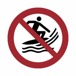 Verbotszeichen - Surfen verboten